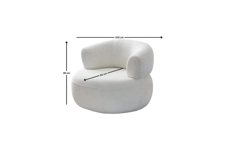 Kollumber Lenestol - Hvit - Møbler - Stoler - Lenestoler