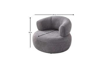 Kollumber Lenestol - Mørkgrå - Møbler - Stoler - Lenestoler