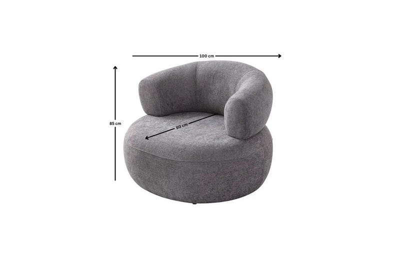 Kollumber Lenestol - Mørkgrå - Møbler - Stoler - Lenestoler