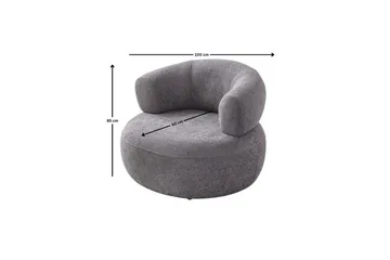 Kollumber Lenestol - Mørkgrå - Møbler - Stoler - Lenestoler