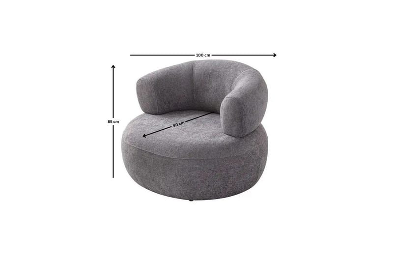 Kollumber Lenestol - Mørkgrå - Møbler - Stoler - Lenestoler