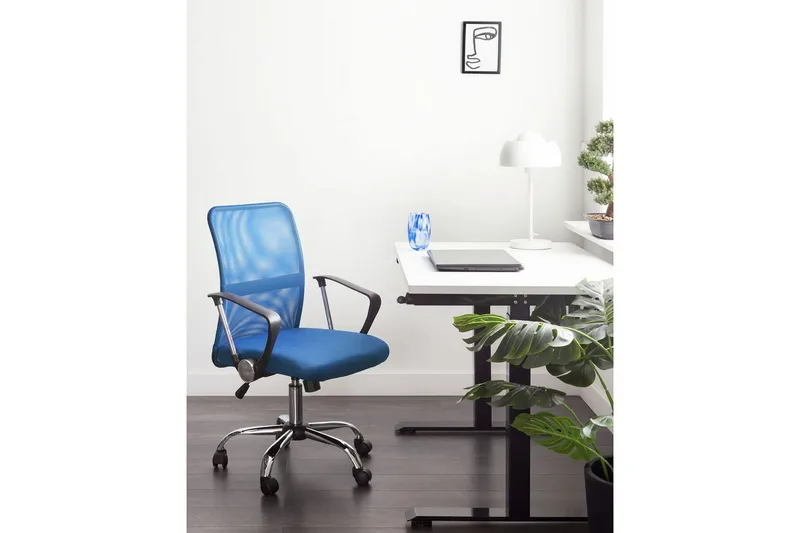 Kontorstol Best Blå/Sølv/Blå - Blå/Sølv/Blå - Møbler - Stoler - Kontorstol & skrivebordsstol