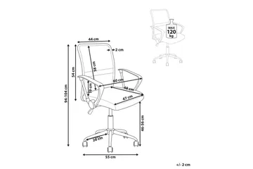 Kontorstol Best Grønn/sølv/svart - Grønn/sølv/svart - Møbler - Stoler - Kontorstol & skrivebordsstol