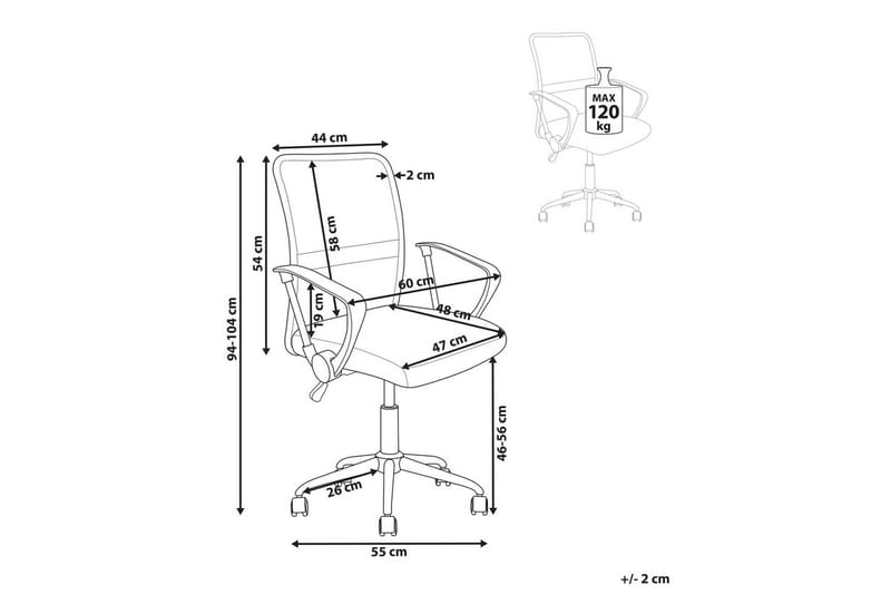 Kontorstol Best Grønn/sølv/svart - Grønn/sølv/svart - Møbler - Stoler - Kontorstol & skrivebordsstol