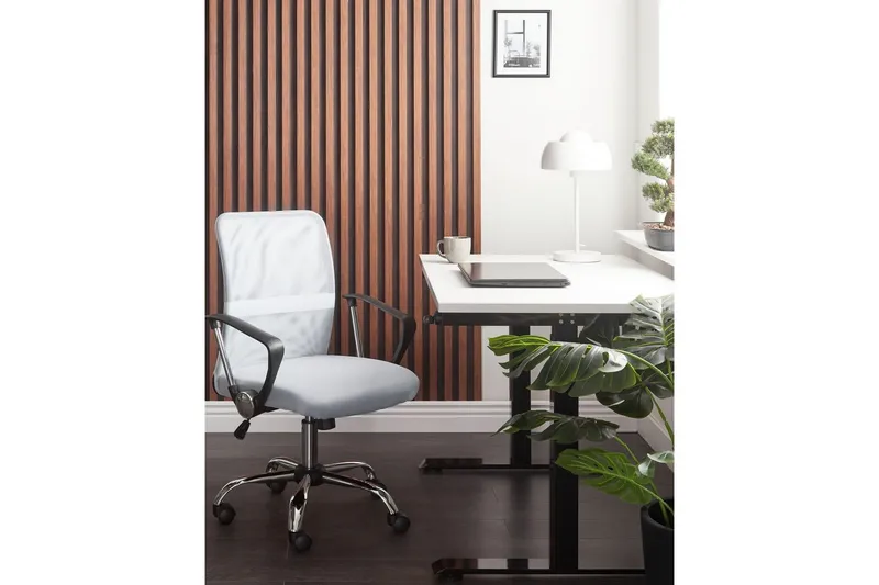 Kontorstol Best Hvit/Sølv/Svart/Grå - Hvit/Sølv/Svart/Grå - Møbler - Stoler - Kontorstol & skrivebordsstol