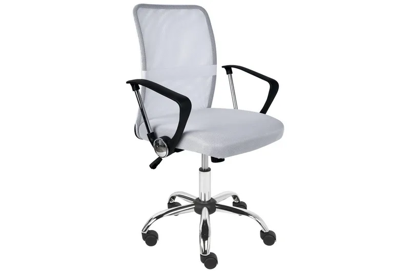 Kontorstol Best Hvit/Sølv/Svart/Grå - Hvit/Sølv/Svart/Grå - Møbler - Stoler - Kontorstol & skrivebordsstol