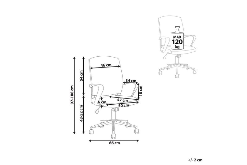 Kontorstol Bonny Svart - Svart - Møbler - Stoler - Kontorstol & skrivebordsstol