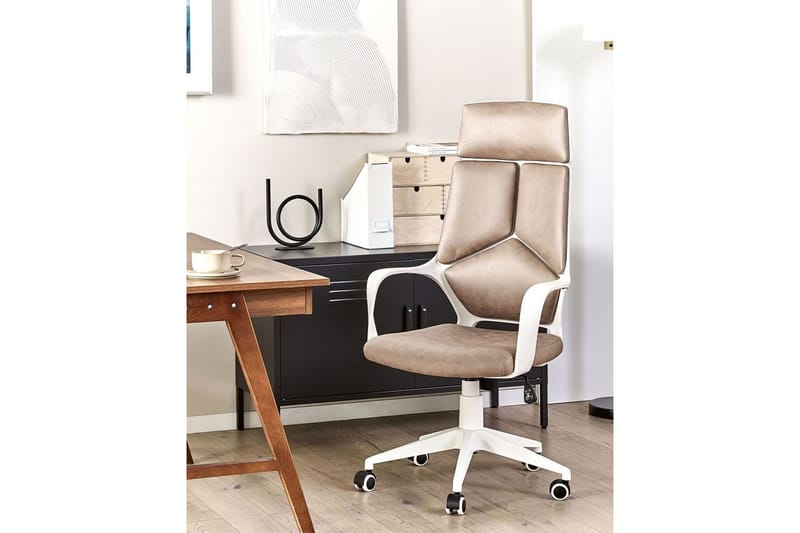 Kontorstol Delight Beige/hvit - Beige/hvit - Møbler - Stoler - Kontorstol & skrivebordsstol