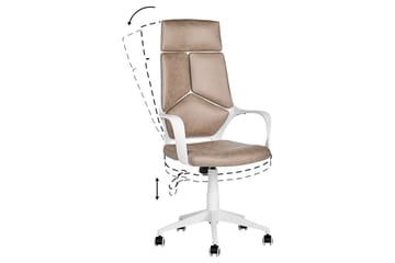 Kontorstol Delight Beige/hvit - Beige/hvit - Møbler - Stoler - Kontorstol & skrivebordsstol