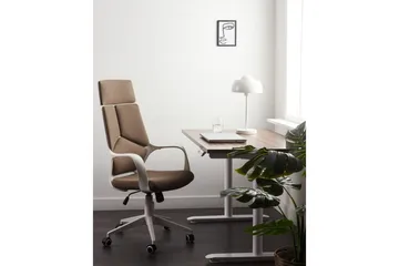 Kontorstol Delight Brun/Hvit - Brun/Hvit - Møbler - Stoler - Kontorstol & skrivebordsstol