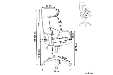Kontorstol Delight Brun/Hvit - Brun/Hvit - Møbler - Stoler - Kontorstol & skrivebordsstol