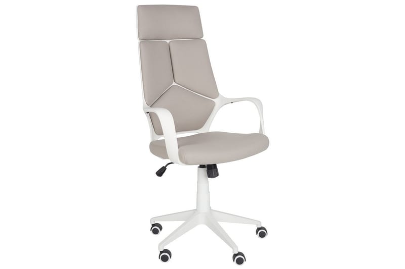 Kontorstol Delight Taupe/hvit - Taupe/hvit - Møbler - Stoler - Kontorstol & skrivebordsstol