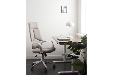 Kontorstol Delight Taupe/hvit - Taupe/hvit - Møbler - Stoler - Kontorstol & skrivebordsstol