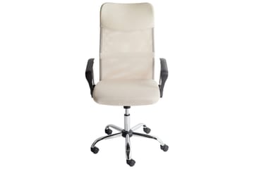 Kontorstol Design Beige/Svart/Sølv - Beige/Svart/Sølv - Møbler - Stoler - Kontorstol & skrivebordsstol