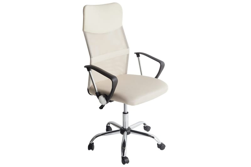 Kontorstol Design Beige/Svart/Sølv - Beige/Svart/Sølv - Møbler - Stoler - Kontorstol & skrivebordsstol