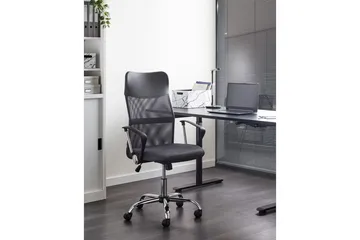 Kontorstol Design Grå/svart/sølv - Grå/svart/sølv - Møbler - Stoler - Kontorstol & skrivebordsstol