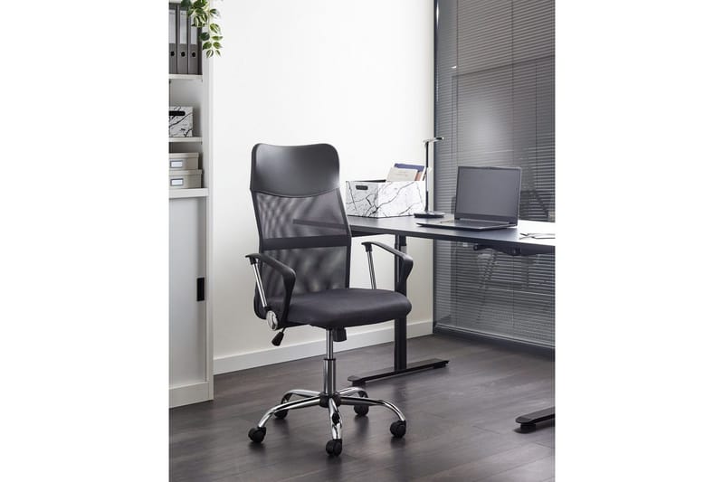 Kontorstol Design Grå/svart/sølv - Grå/svart/sølv - Møbler - Stoler - Kontorstol & skrivebordsstol