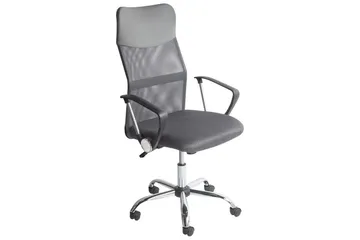 Kontorstol Design Grå/svart/sølv - Grå/svart/sølv - Møbler - Stoler - Kontorstol & skrivebordsstol