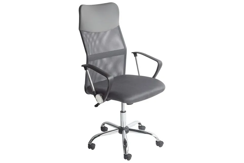 Kontorstol Design Grå/svart/sølv - Grå/svart/sølv - Møbler - Stoler - Kontorstol & skrivebordsstol