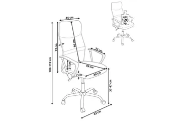 Kontorstol Design Grå/svart/sølv - Grå/svart/sølv - Møbler - Stoler - Kontorstol & skrivebordsstol