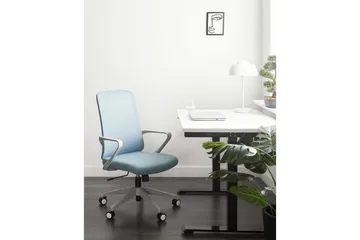 Kontorstol Expert Blå/Hvit - Blå/Hvit - Møbler - Stoler - Kontorstol & skrivebordsstol