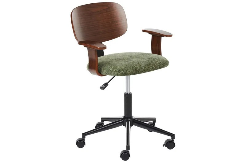 Kontorstol Gunnison, Grønt, mørkt treverk