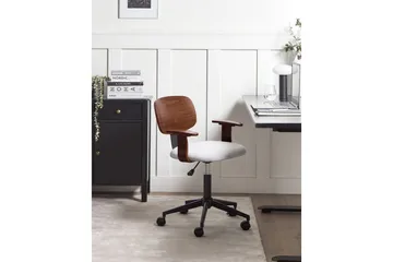 Kontorstol Gunnison - Mørkt tre, grått - Møbler - Stoler - Kontorstol & skrivebordsstol