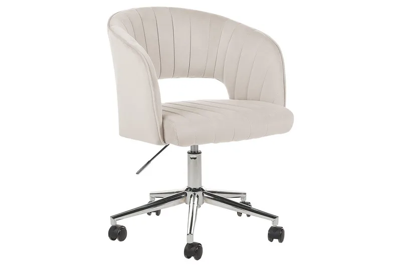 Kontorstol Katonah Beige/Svart/Sølv - Beige/Svart/Sølv - Møbler - Stoler - Kontorstol & skrivebordsstol