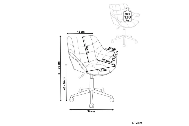 Kontorstol Labelle Beige - Beige - Møbler - Stoler - Kontorstol & skrivebordsstol