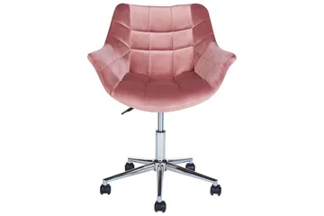 Kontorstol Labelle Rosa - Rosa - Møbler - Stoler - Kontorstol & skrivebordsstol