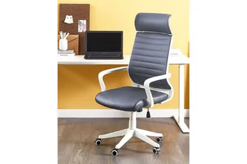 Kontorstol Leader Grå/hvit - Grå/hvit - Møbler - Stoler - Kontorstol & skrivebordsstol