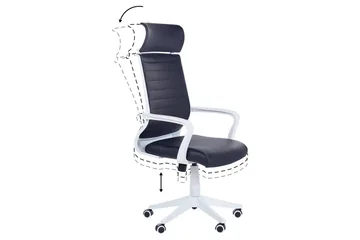 Kontorstol Leader Svart/Hvit - Svart/Hvit - Møbler - Stoler - Kontorstol & skrivebordsstol