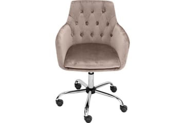Kontorstol Loft24 Kontorstol Perry taupe Taupe - Møbler - Stoler - Kontorstol & skrivebordsstol