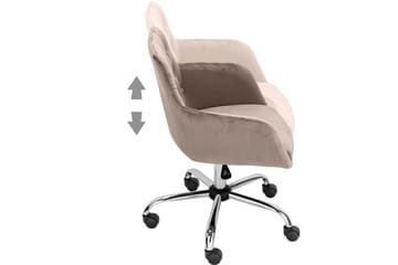 Kontorstol Loft24 Kontorstol Perry taupe Taupe - Møbler - Stoler - Kontorstol & skrivebordsstol