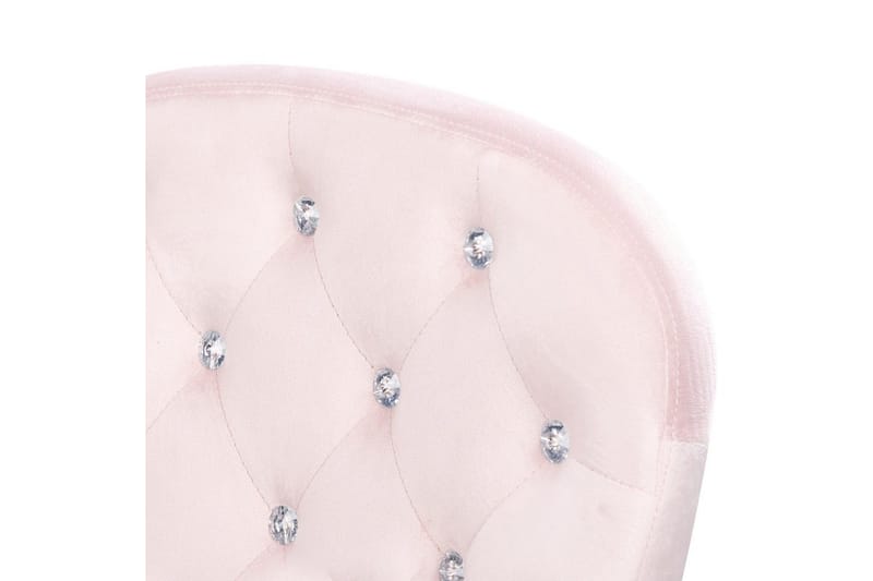 Kontorstol med krystaller Princess Pastellrosa/Sølv/Svart - Pastellrosa/Sølv/Svart - Møbler - Stoler - Kontorstol & skrivebordsstol