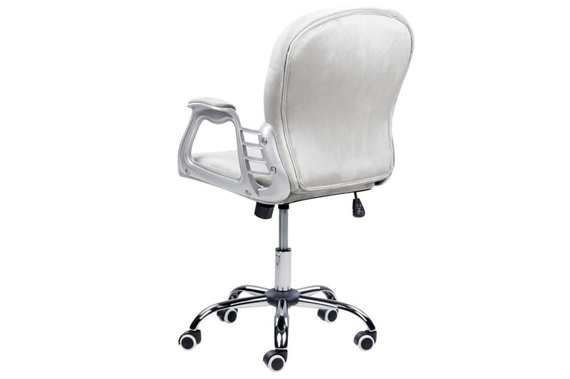 Kontorstol med krystaller Princess Grå/Sølv/Svart - Grå/Sølv/Svart - Møbler - Stoler - Kontorstol & skrivebordsstol