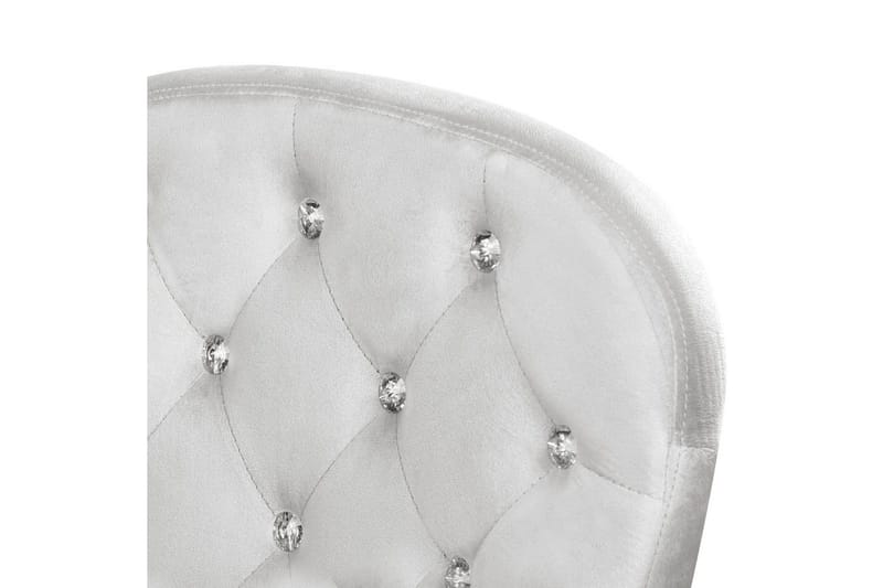 Kontorstol med krystaller Princess Grå/Sølv/Svart - Grå/Sølv/Svart - Møbler - Stoler - Kontorstol & skrivebordsstol