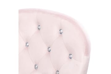 Kontorstol med krystaller Princess Pastellrosa/Sølv/Svart - Pastellrosa/Sølv/Svart - Møbler - Stoler - Kontorstol & skrivebordsstol