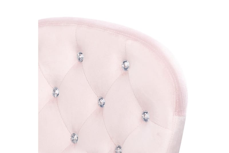 Kontorstol med krystaller Princess Pastellrosa/Sølv/Svart - Pastellrosa/Sølv/Svart - Møbler - Stoler - Kontorstol & skrivebordsstol