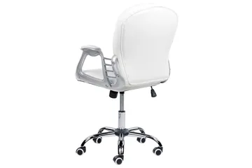 Kontorstol med krystaller Princess Hvit/Svart/Sølv - Hvit/Svart/Sølv - Møbler - Stoler - Kontorstol & skrivebordsstol