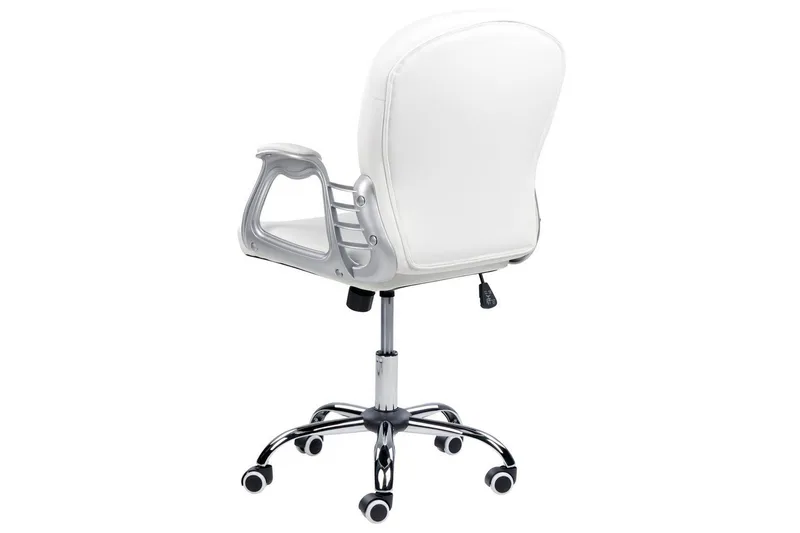 Kontorstol med krystaller Princess Hvit/Svart/Sølv - Hvit/Svart/Sølv - Møbler - Stoler - Kontorstol & skrivebordsstol