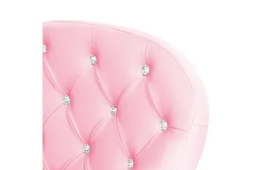 Kontorstol med krystaller Princess Rosa/svart/sølv - Rosa/svart/sølv - Møbler - Stoler - Kontorstol & skrivebordsstol