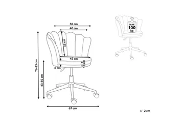 Kontorstol Monticello Blå/Svart/Sølv - Blå/Svart/Sølv - Møbler - Stoler - Kontorstol & skrivebordsstol