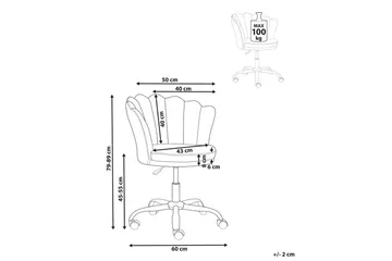 Kontorstol Monticello Grønn/gull/svart - Grønn/gull/svart - Møbler - Stoler - Kontorstol & skrivebordsstol
