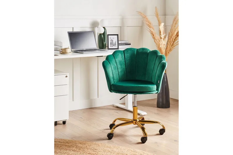 Kontorstol Monticello Grønn/gull/svart - Grønn/gull/svart - Møbler - Stoler - Kontorstol & skrivebordsstol