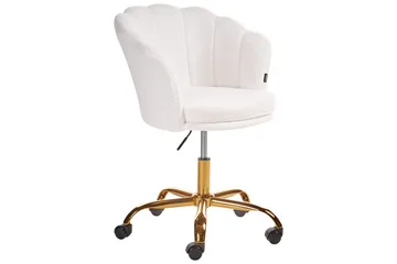Kontorstol Monticello Hvitt/gull/svart - Hvitt/gull/svart - Møbler - Stoler - Kontorstol & skrivebordsstol