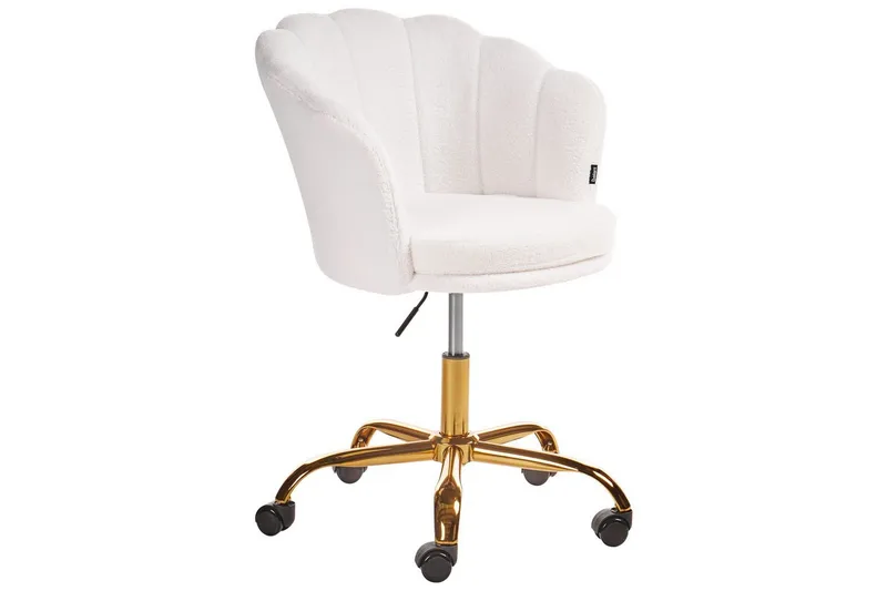 Kontorstol Monticello Hvitt/gull/svart - Hvitt/gull/svart - Møbler - Stoler - Kontorstol & skrivebordsstol