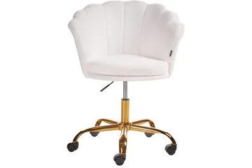 Kontorstol Monticello Hvitt/gull/svart - Hvitt/gull/svart - Møbler - Stoler - Kontorstol & skrivebordsstol