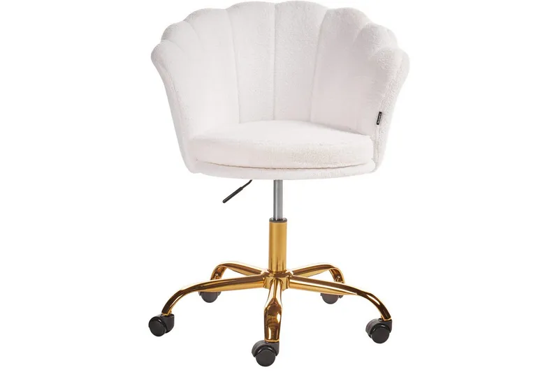 Kontorstol Monticello Hvitt/gull/svart - Hvitt/gull/svart - Møbler - Stoler - Kontorstol & skrivebordsstol