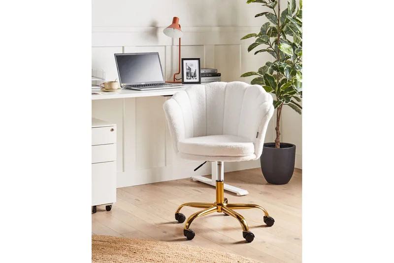 Kontorstol Monticello Hvitt/gull/svart - Hvitt/gull/svart - Møbler - Stoler - Kontorstol & skrivebordsstol